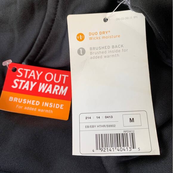 Champion Men's Size M Jacket Hoodie Pullover Duo Dry Turtleneck Thumb holes NEW - Picture 9 of 13